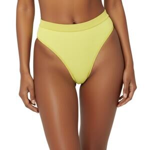 L*Space Frenchi Ribbed Bikini Bottom in Yellow Women's Large NWT